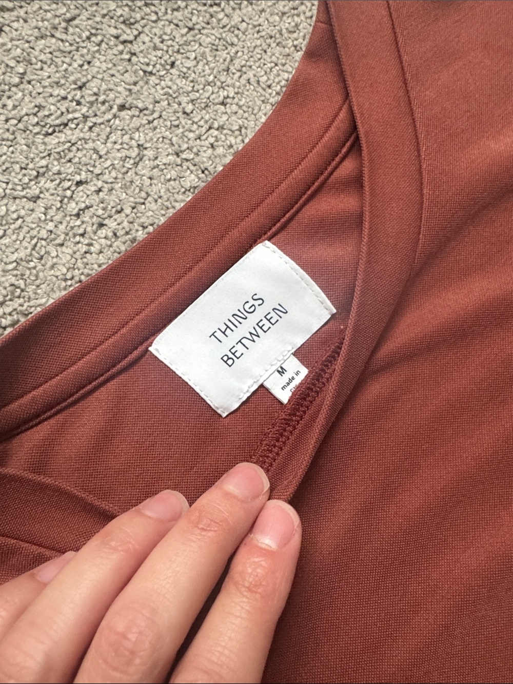 Things Between Rust-Tone Relaxed Tee - Picture 2 of 3